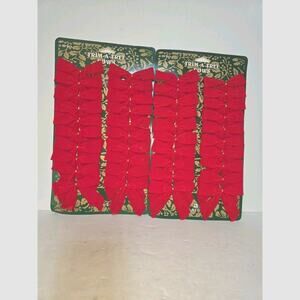 Trim A Home Christmas Tree Variety 2000 Red Velvet Bows 40 Total Vintage NEW